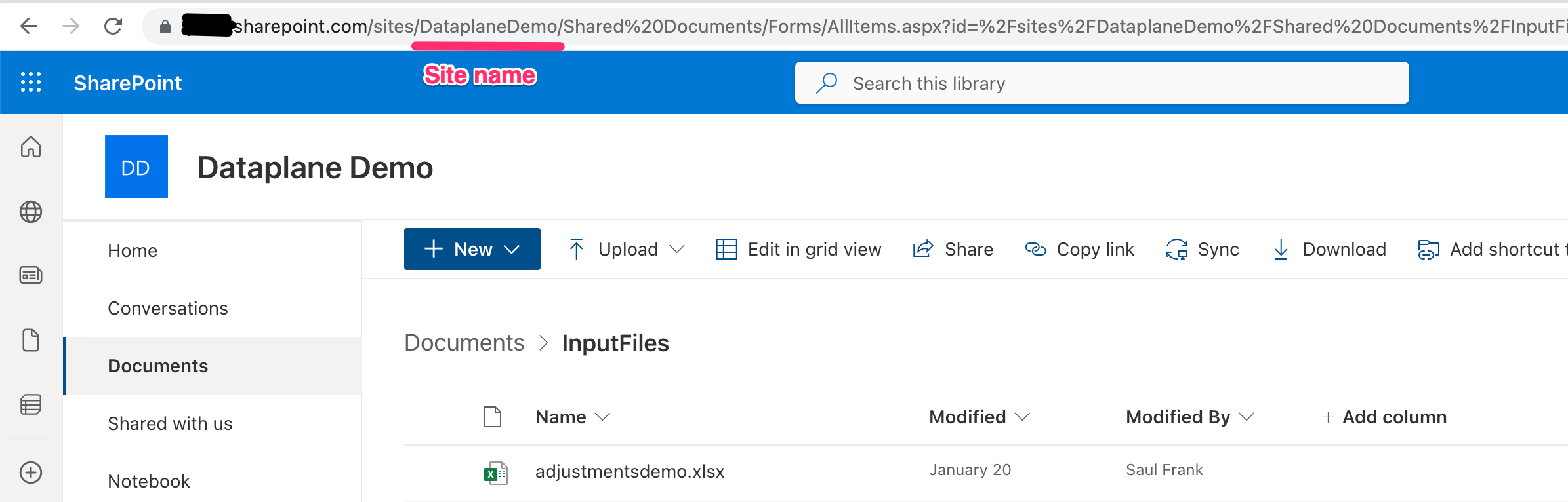 Where to find Sharepoint's site name